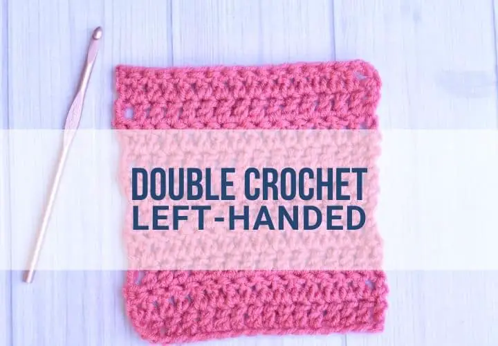 Double crochet stitch swatch by left-handed crocheter