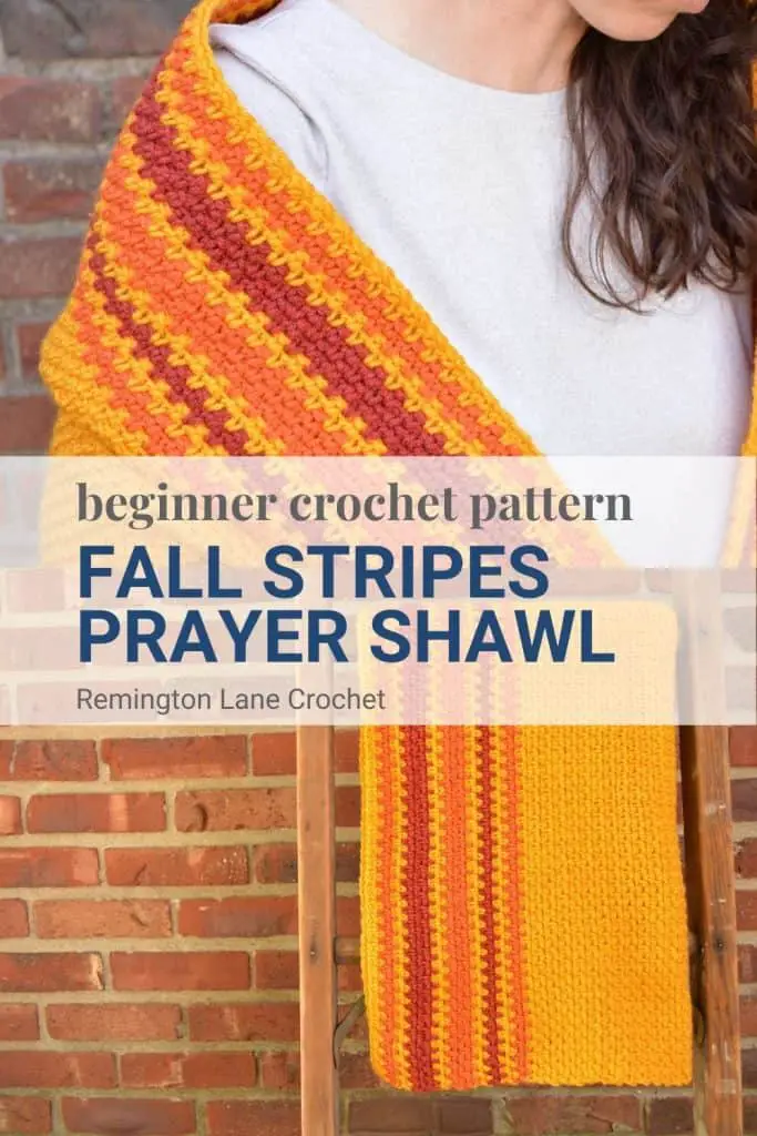 Pinterest image for saving this prayer shawl pattern for later.