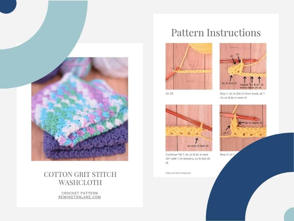 Preview of two pages of the PDF download of this pattern