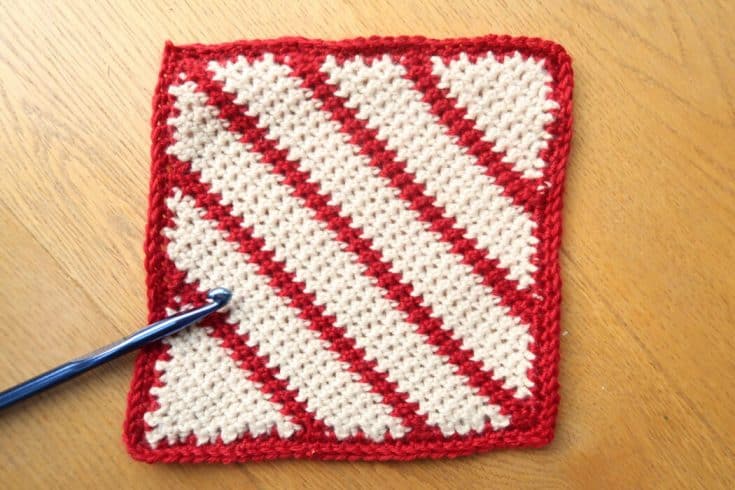 Image for Candy Cane Crochet Square
