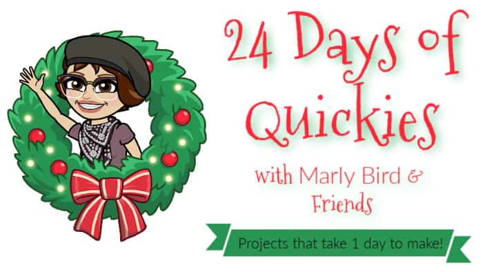 A button used to highlight this pattern in Marly Bird's 24 Days of Quickies event