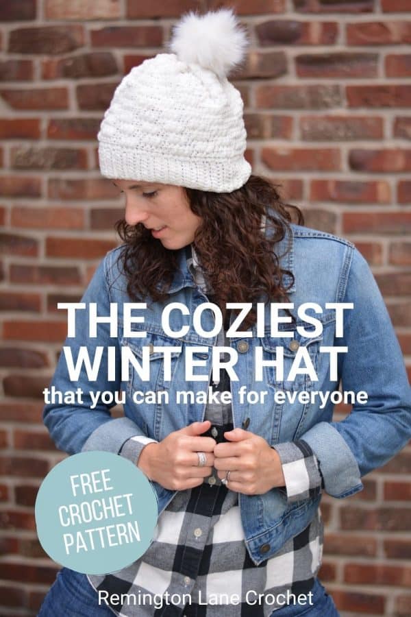 Textured Winter Crochet Hat Pattern - Remington Lane Crochet