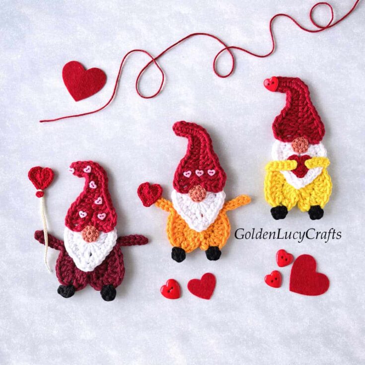 Image for Crochet Valentines Day Gnome