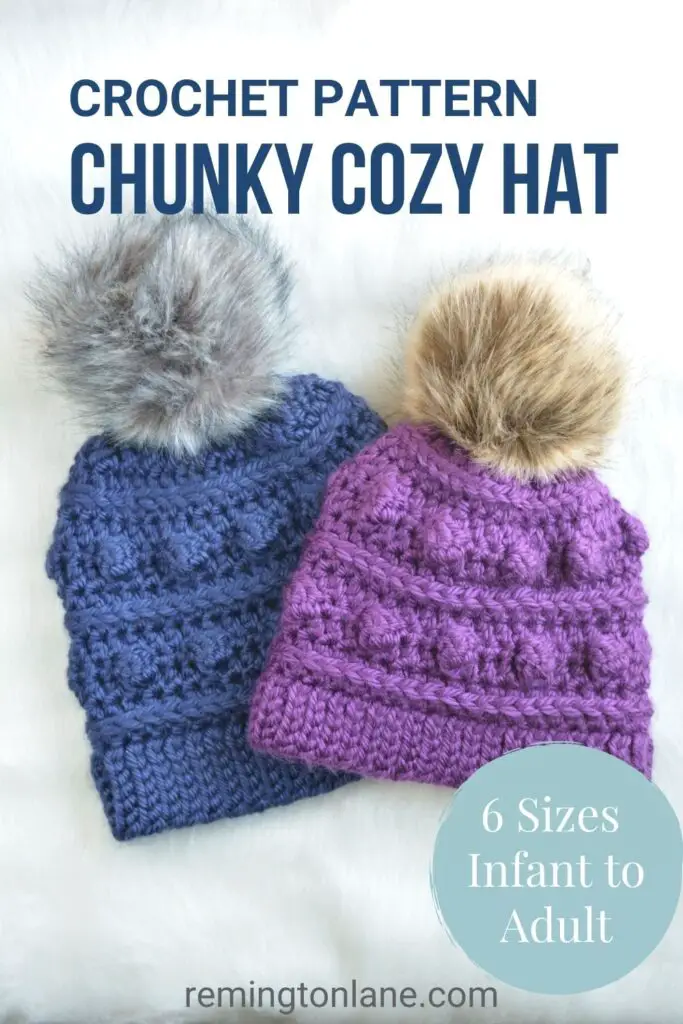 A reminder to save this chunky crochet hat pattern for later