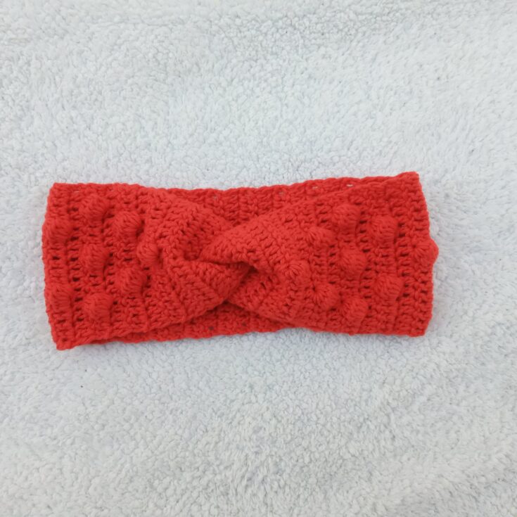 Image for Diamond Bobble Twisted Headband- Free Crochet Pattern