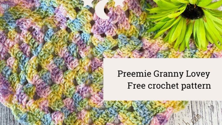 Image for Preemie Granny Lovey free crochet pattern for charity