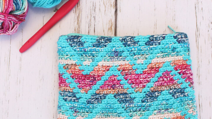Image for Chevron Stripes Pouch – Free Crochet Pattern