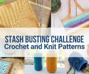 Collage of multiple quick and simple crochet projects