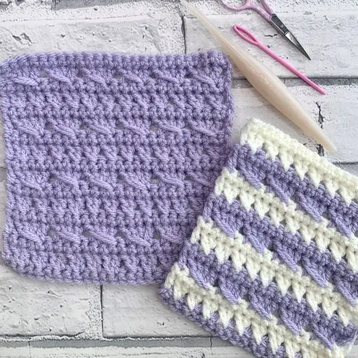 Image for Cable & Crossed Free Granny Square Pattern