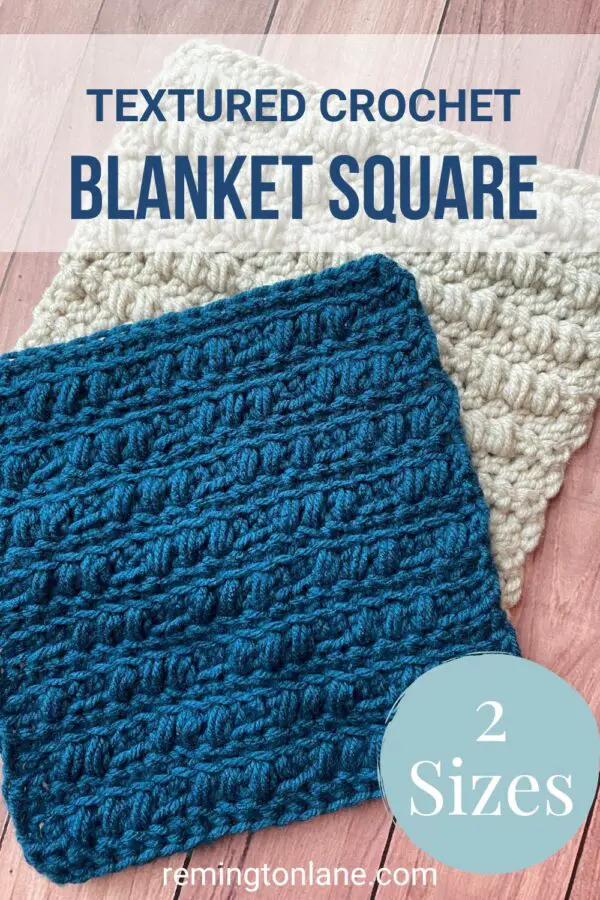 Textured Crochet Blanket Square Pattern - Remington Lane Crochet