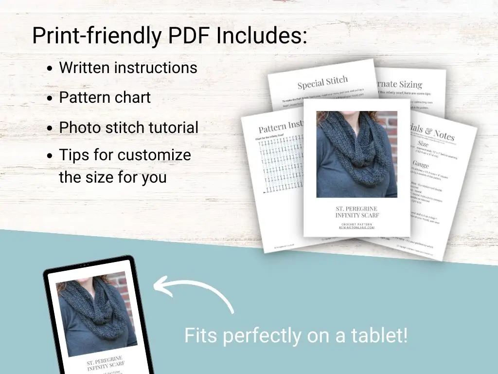 Preview of premium printable PDF crochet pattern