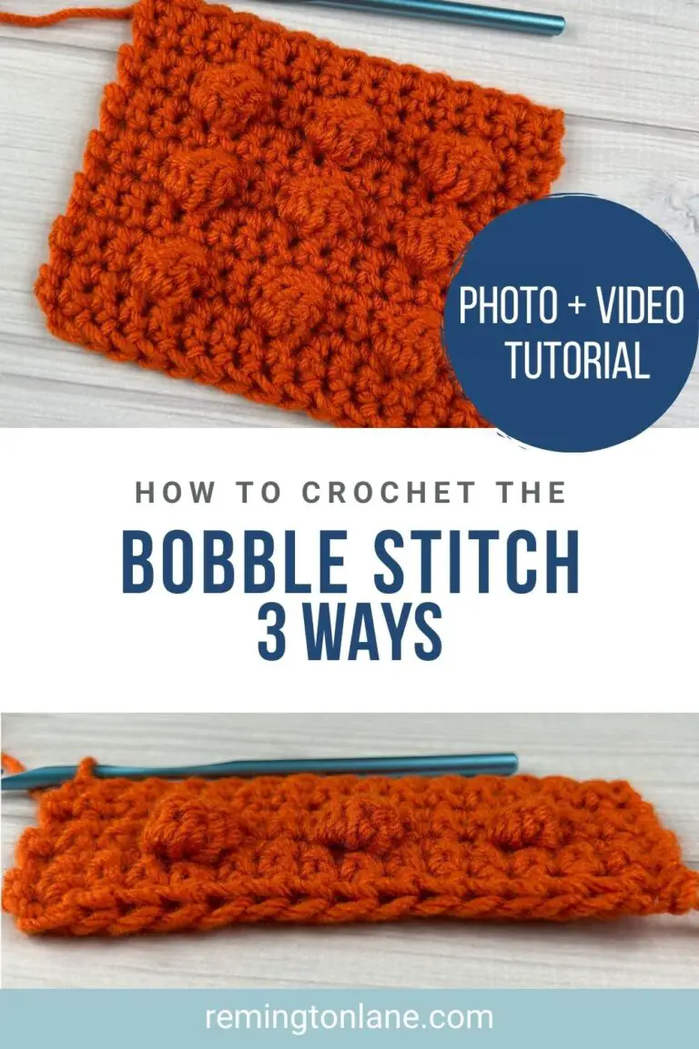 Crochet Bobble Stitches (Right-handed) - Remington Lane Crochet