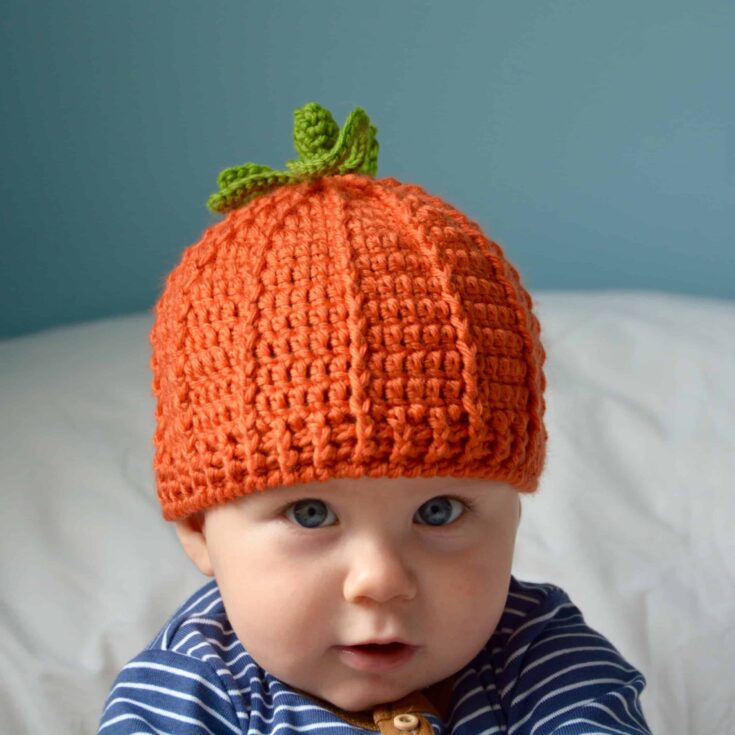 Image for The Pumpkin Beanie – Free Crochet Pumpkin Hat Pattern