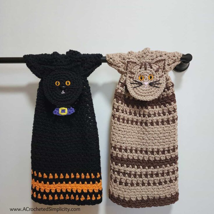 Image for Kitty Cat Hand Towel - Free Crochet Towel Pattern