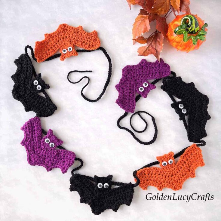 Image for Crochet Halloween Bat Garland