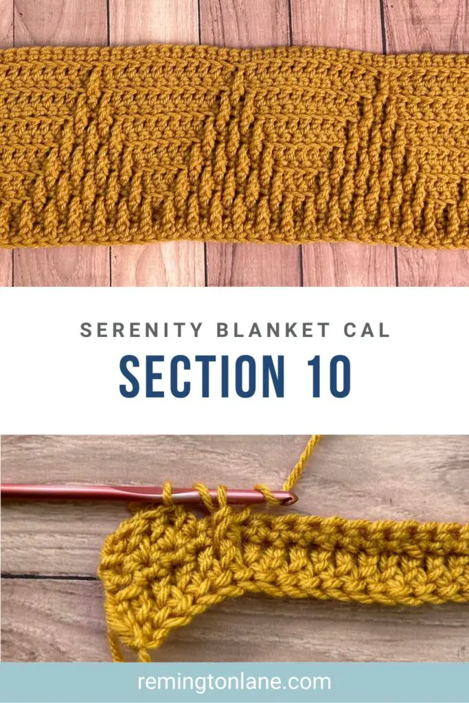 A reminder to save this crochet blanket section pattern for later