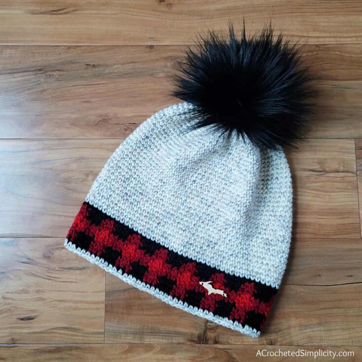 Image for Touch of Plaid Beanie & Slouch - Free Crochet Hat Pattern