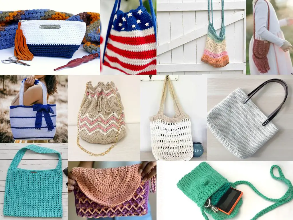 A variety of crochet bag patterns for all skill levels of crocheters