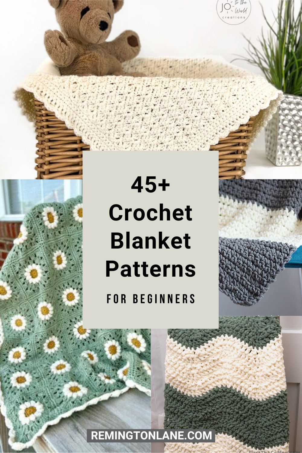 45+ Crochet Blanket Patterns for Beginners - Remington Lane Crochet