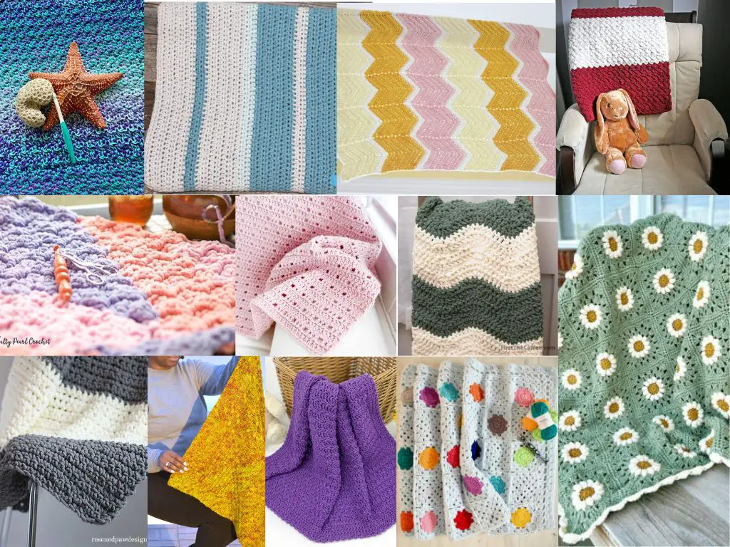 Crochet blanket patterns that are beginner-friendly.