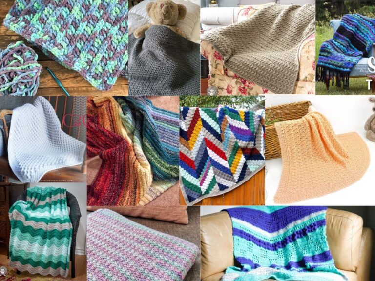45+ Crochet Blanket Patterns for Beginners - Remington Lane Crochet