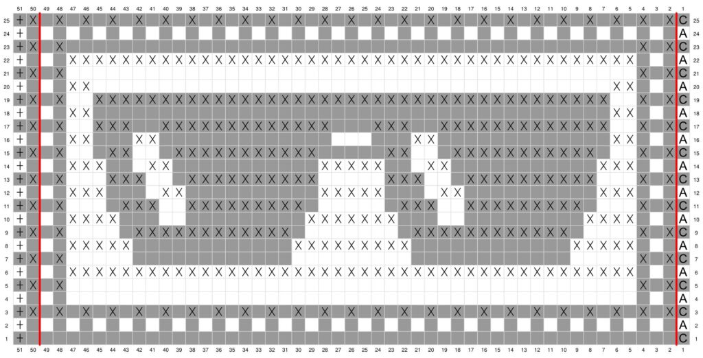 Mosaic crochet sunglasses chart for section 2 of the Great Summer Blanket CAL