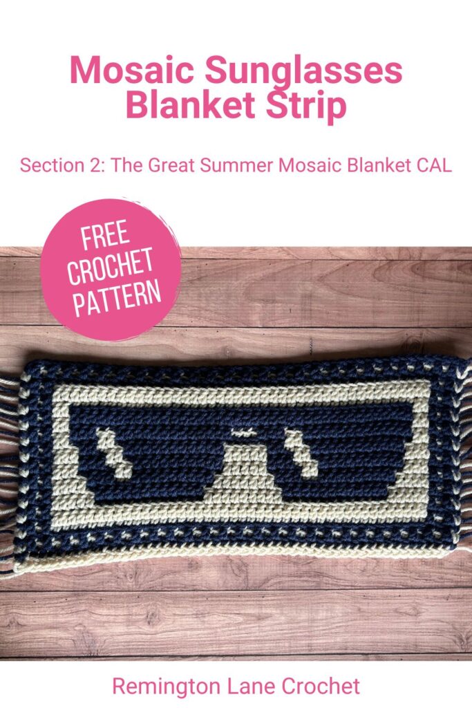 A reminder to save the mosaic sunglasses pattern for later.